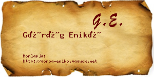Görög Enikő névjegykártya